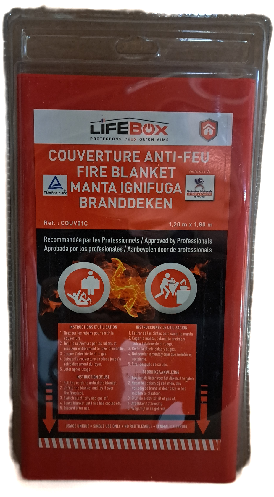 Couverture anti feu